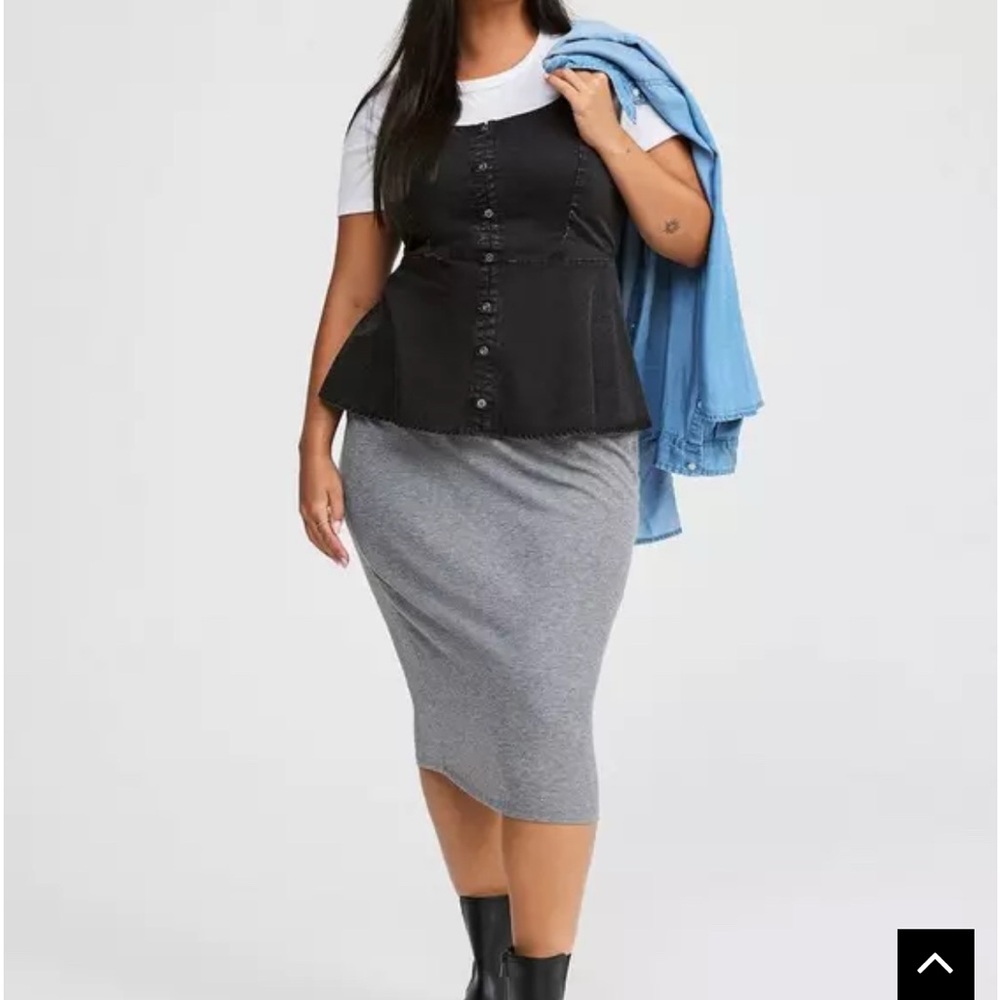 Torrid Midi Rib Column Skirt